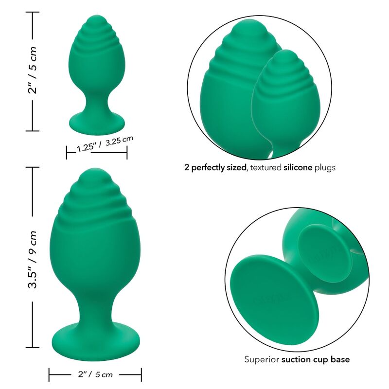 Calex Cheeky Buttplug - Green - UABDSM