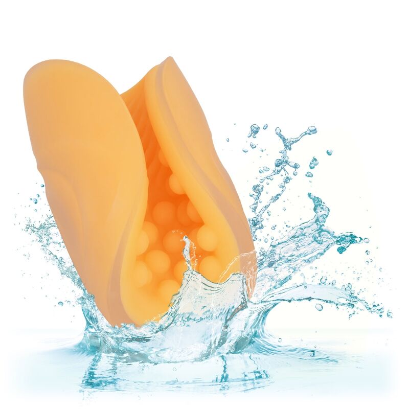 Calex Beaded Grip Masturbator - Orange - UABDSM