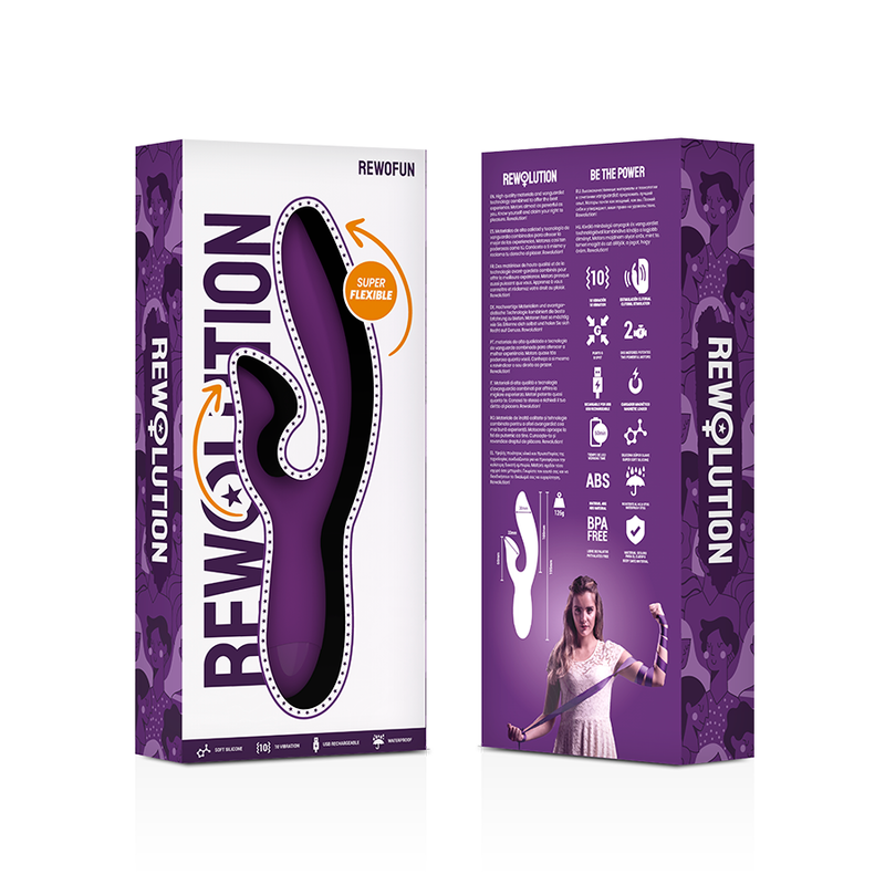 Rewolution Rewofun Flexible Vibrator With Rabbit - UABDSM