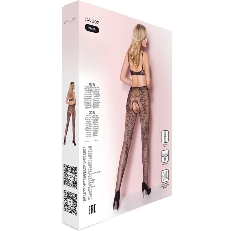 Casmir Ca002 Open Bodystocking One Size - Black - UABDSM