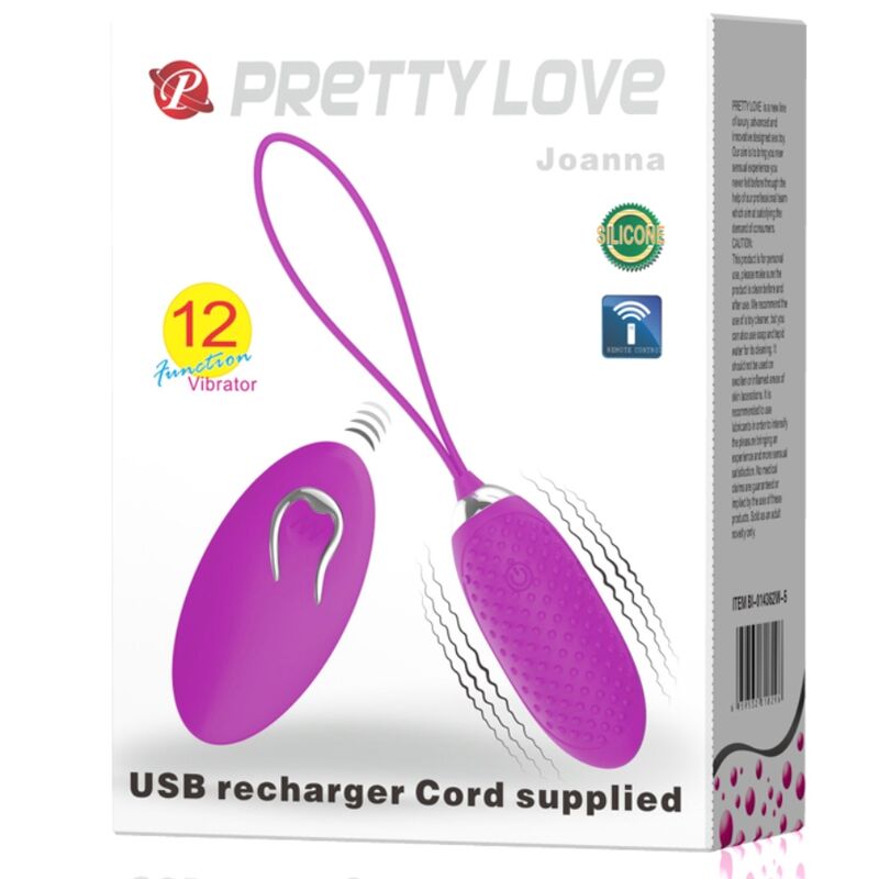 Pretty Love Joanna Remote Control Vibrating Egg 12 Functions - UABDSM