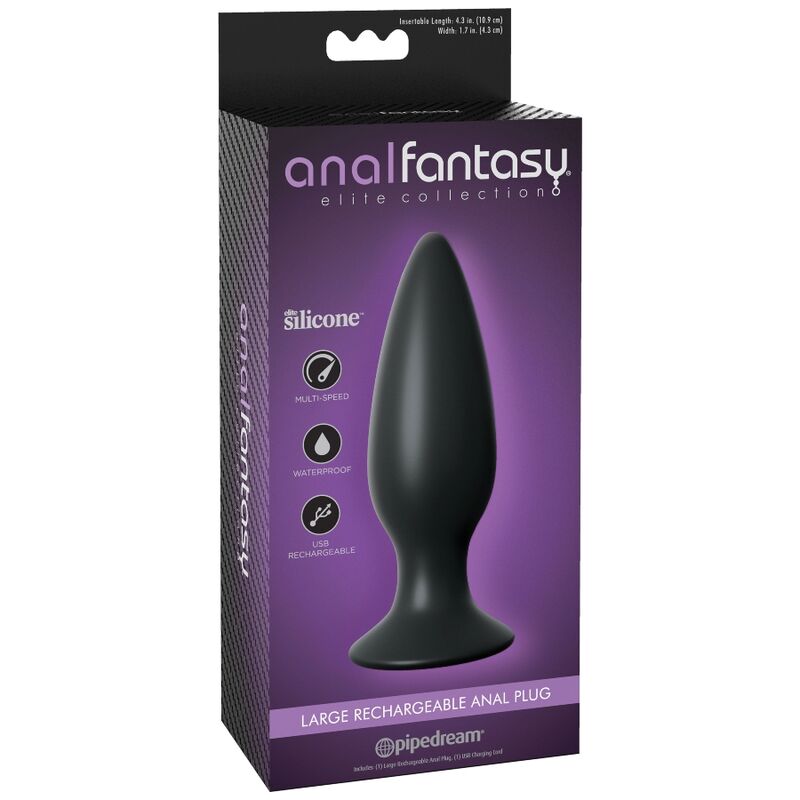Anal Fantasy Elite Collection Large Rechargeable Anal Plug - UABDSM
