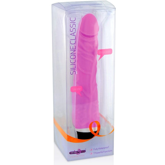 Classic Silicone Vibrator Pink 21 Cm - UABDSM