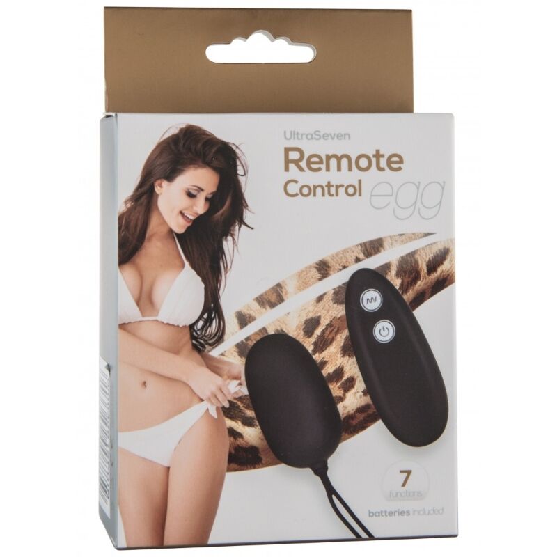 Sevencreations Ultra Seven Remote Control Vibrating Egg - Black - UABDSM