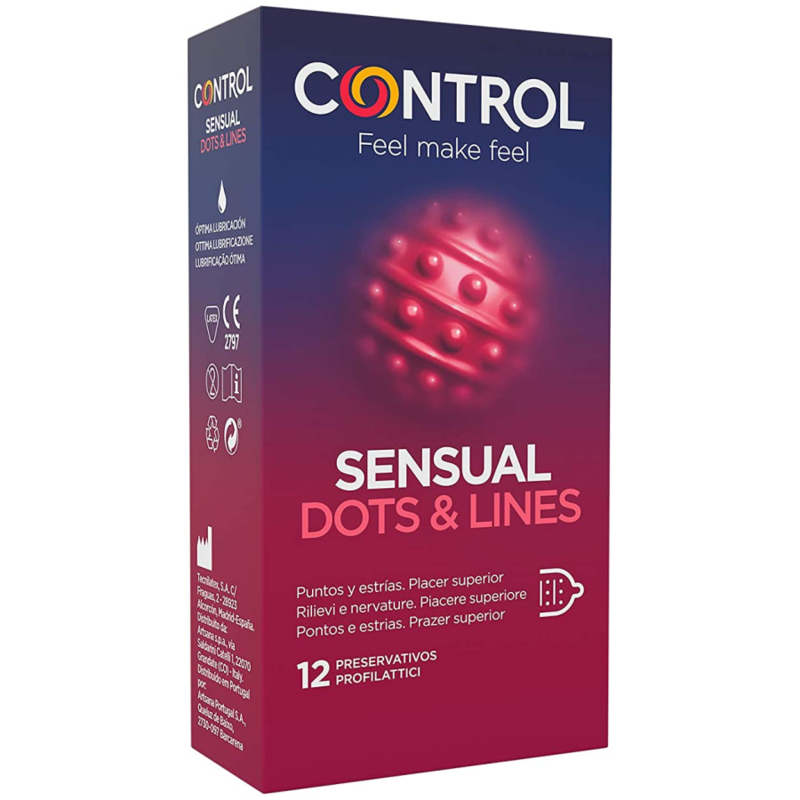 Control Sensual Dots & Lines 12 Units - UABDSM