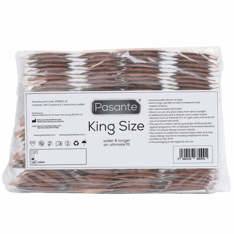 Pasante Condoms King Size Bag 144 Units - UABDSM