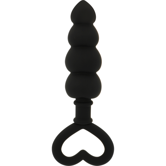 Ohmama Silicone Buttplug With Heart Ring Ohmama Silicone Buttplug With Heart Ring - UABDSM