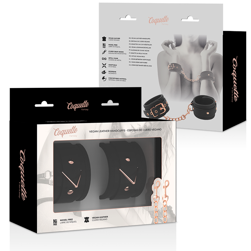 Coquette Chic Desire Fantasy Vegan Leather Handcuffs - UABDSM