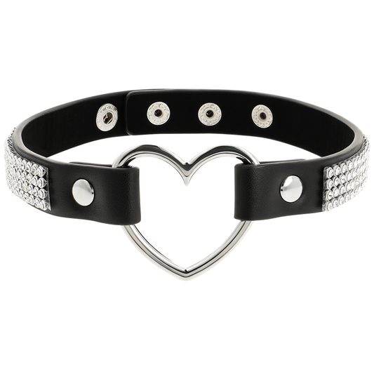 Coquette Chic Desire Hand Crafted Choker Vegan Leather - Heart - UABDSM