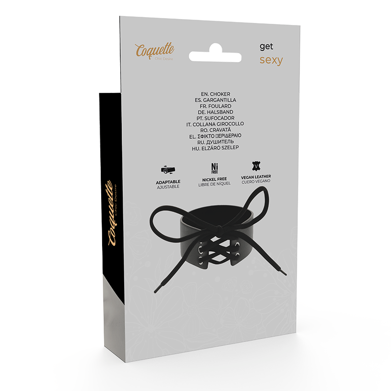 Coquette Chic Desire Hand Crafted Choker Vegan Leather - UABDSM