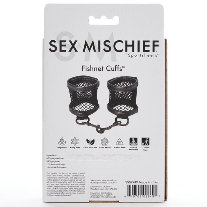 Sex & Mischief Fishnet Cuffs - UABDSM