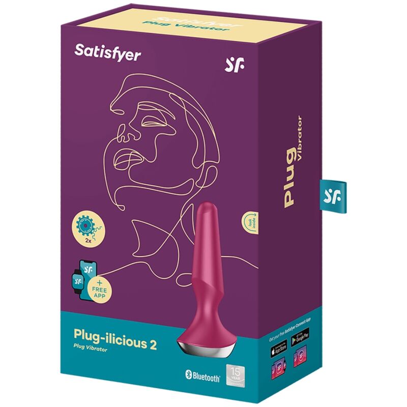 Satisfyer Plug Ilicious 2 Plug Vibrator - Berry - UABDSM