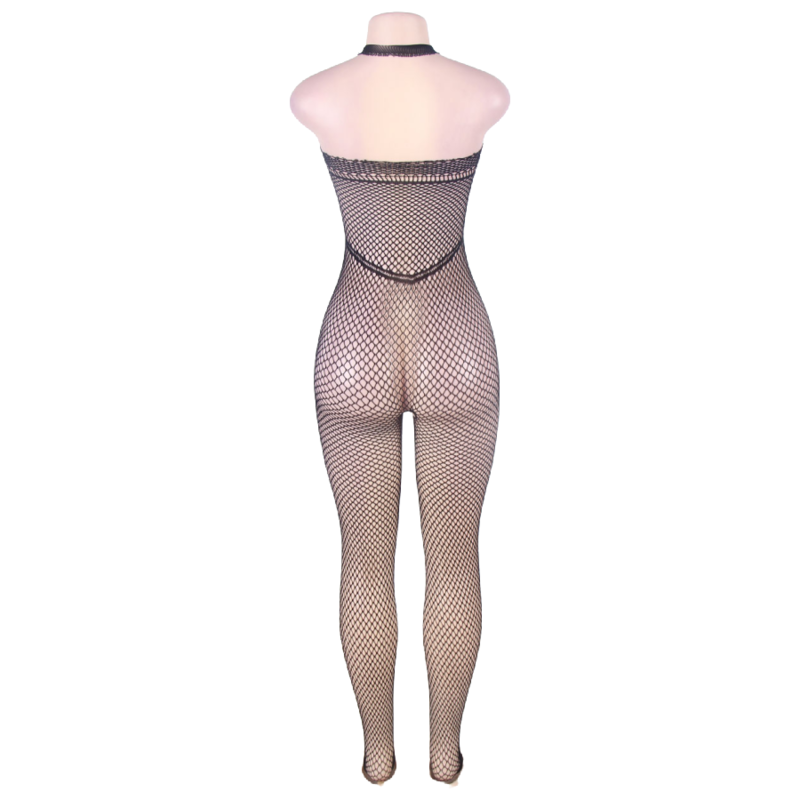 Queen Lingerie Halter Neck And Open Back Bodystocking S-l - UABDSM