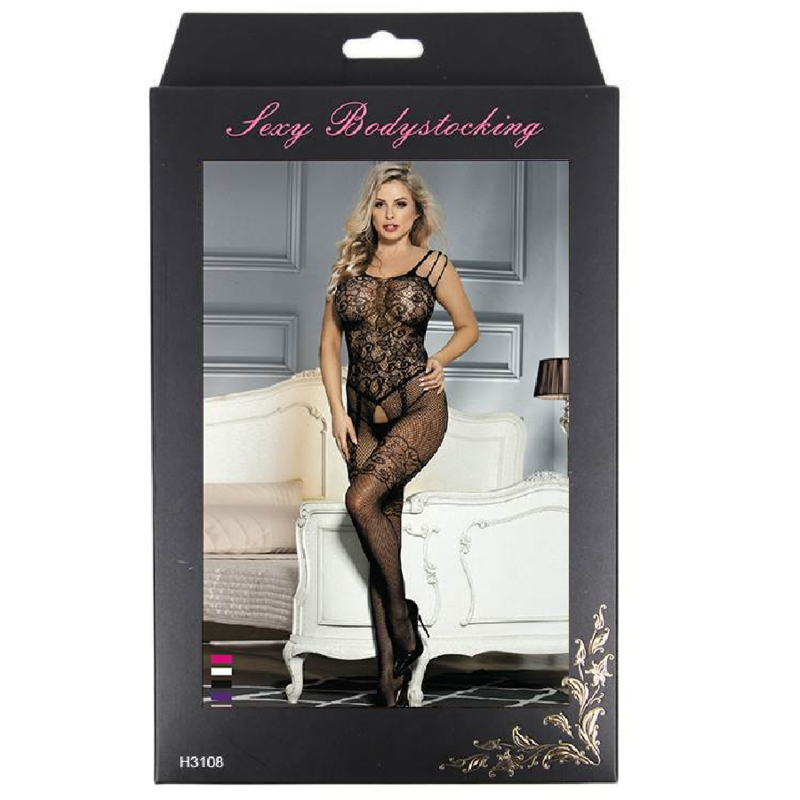 Queen Lingerie Open Crothless Bodystocking Flower Laces S-l - UABDSM