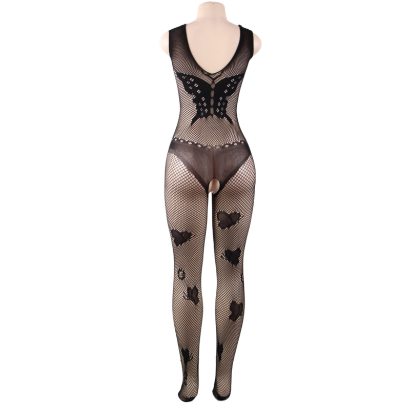 Queen Lingerie Butterlfy Patterns Bodystocking S-l - UABDSM