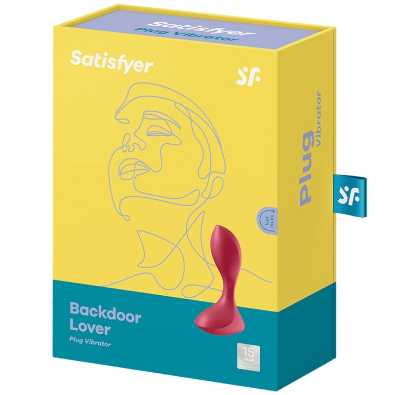 Satisfyer Backdoor Lover Vibrating Plug - Red - UABDSM
