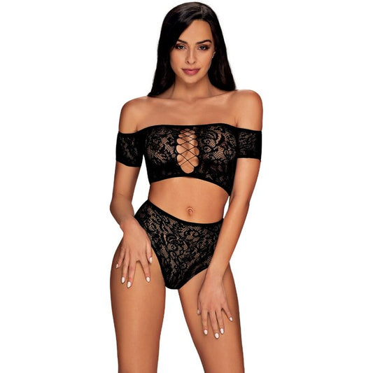 Obsessive - Inessita Two Pieces Set - Black S/m/l Obsessive - Inessita Two Pieces Set - Black S/m/l - UABDSM