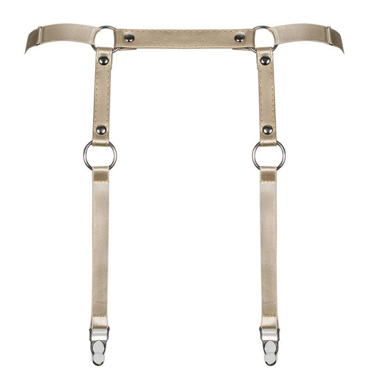 Obsessive - A764 Golden Leather Garter Belt S/m/l - UABDSM