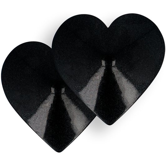 Coquette Chic Desire Nipple Covers - Black Hearts - UABDSM