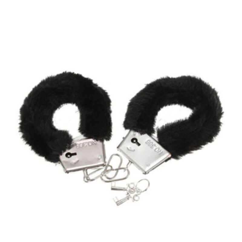 Diablo Picante - Pleasure Furry Handcuffs Black - UABDSM