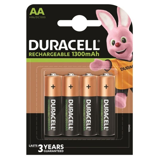 Duracell Rechargeable Battery Hr6 Aa 1300mah 4 Unit Duracell Rechargeable Battery Hr6 Aa 1300mah 4 Unit - UABDSM
