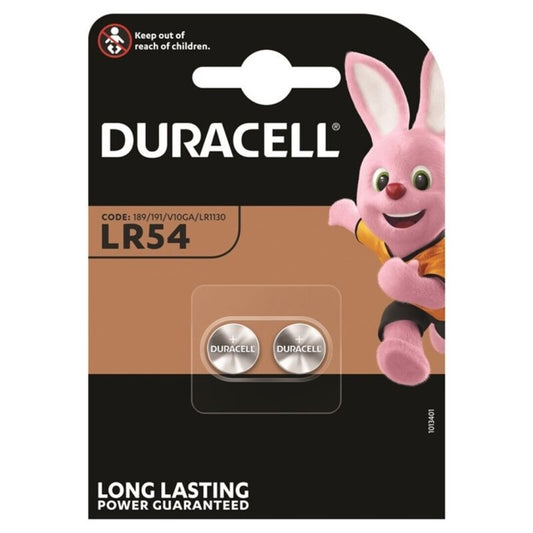 Duracell Alkaline Button Battery Lr54 Lr1130 Ag10 15v 2 Unit Duracell Alkaline Button Battery Lr54 Lr1130 Ag10 15v 2 Unit - UABDSM