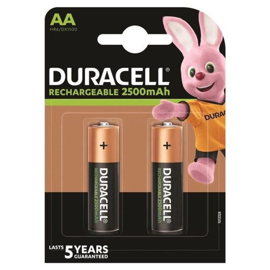 Duracell Rechargeable Battery Hr6 Aa 2500mah 2 Unit Duracell Rechargeable Battery Hr6 Aa 2500mah 2 Unit - UABDSM