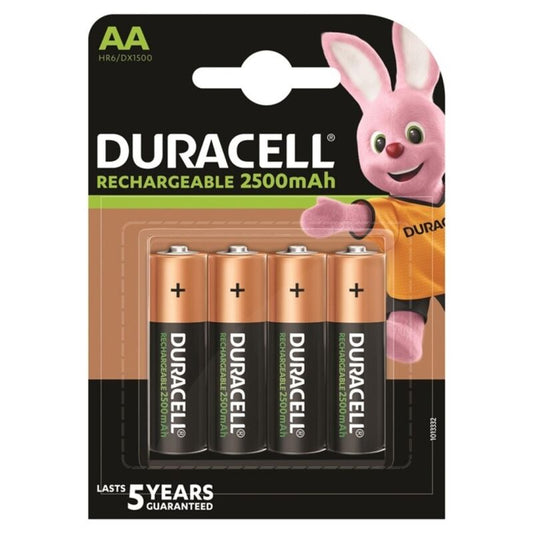 Duracell Rechargeable Battery Hr6 Aa 2500mah 4 Unit Duracell Rechargeable Battery Hr6 Aa 2500mah 4 Unit - UABDSM