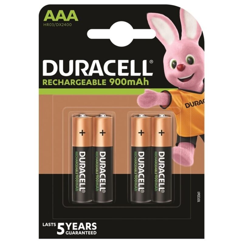 Duracell Rechargeable Battery Hr03 Aaa 900mah 4 Unit - UABDSM