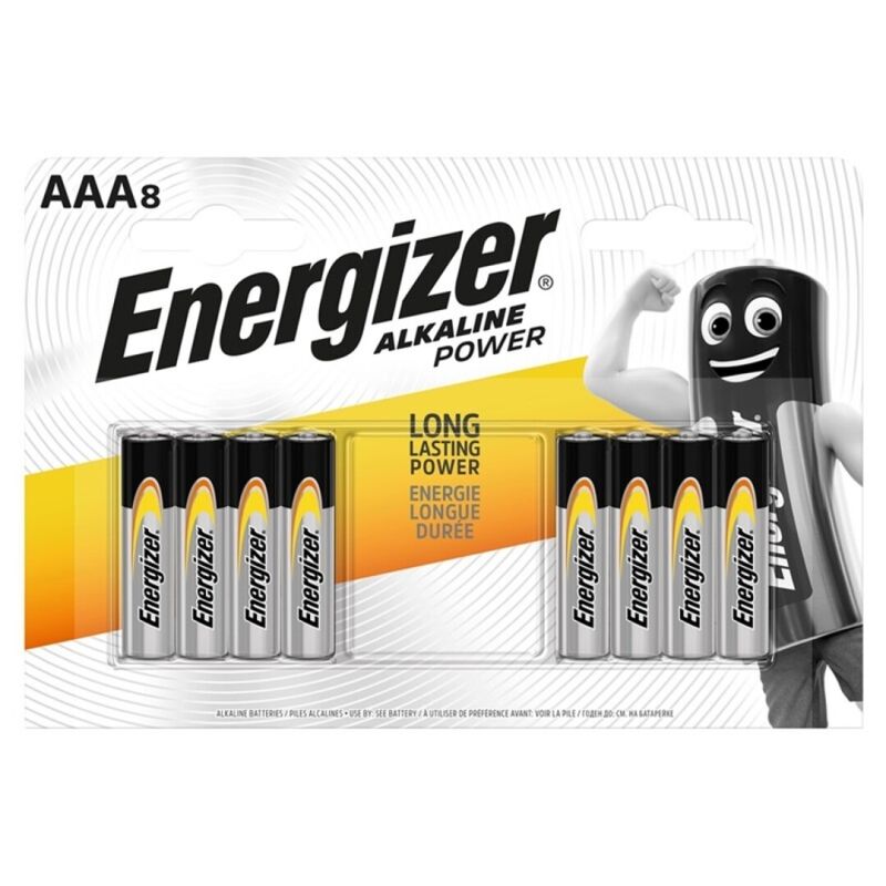 Energizer Alkaline Battery Power Aaa Lr03 8 Unit - UABDSM