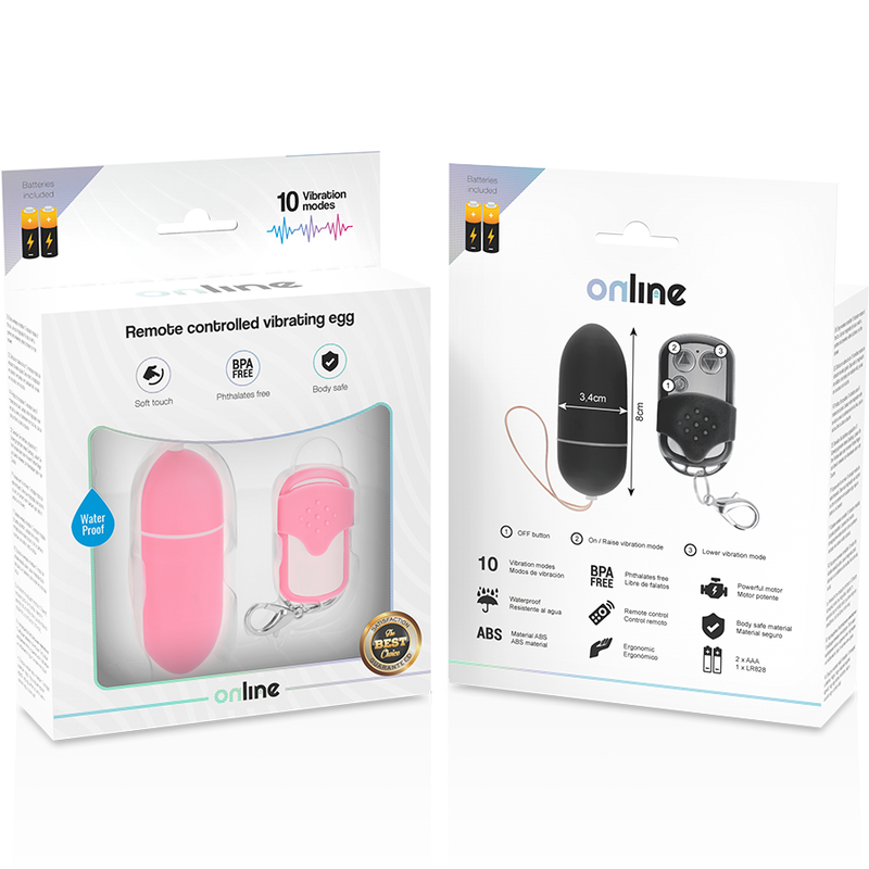 Online Remote Control Vibrating Egg L - Pink - UABDSM