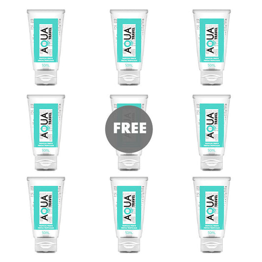 Aqua Travel Tropical Fruits Flavour Waterbased Lubricant - 50 Ml 8+1 Free Aqua Travel Tropical Fruits Flavour Waterbased Lubricant - 50 Ml 8+1 Free - UABDSM