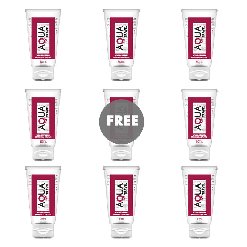 Aqua Travel Wild Raspberry Flavour Waterbased Lubricant - 50 Ml 8+1 Free - UABDSM