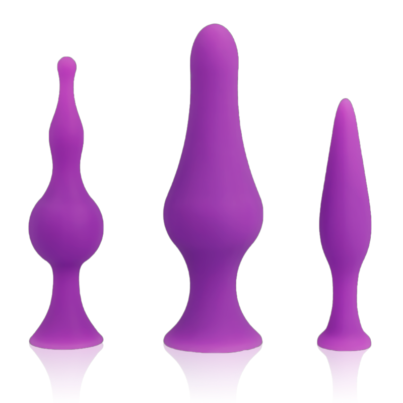 Ohmama Silicone Anal Plug Set - Purple - UABDSM