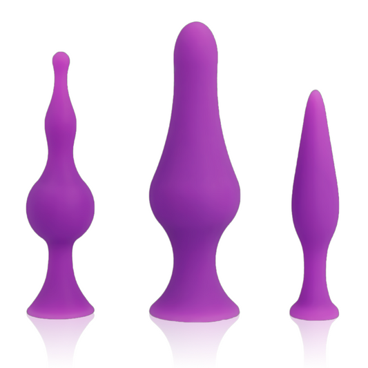 Ohmama Silicone Anal Plug Set - Purple Ohmama Silicone Anal Plug Set - Purple - UABDSM