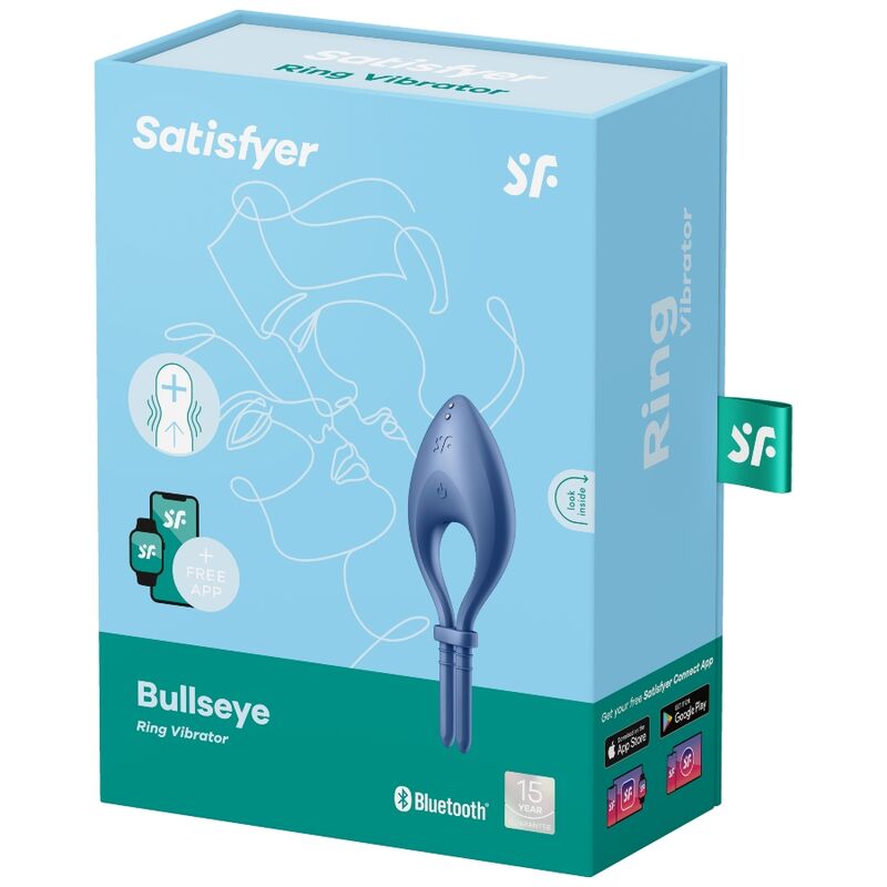 Satisfyer Bullseye Ring Vibrator - Blue - UABDSM