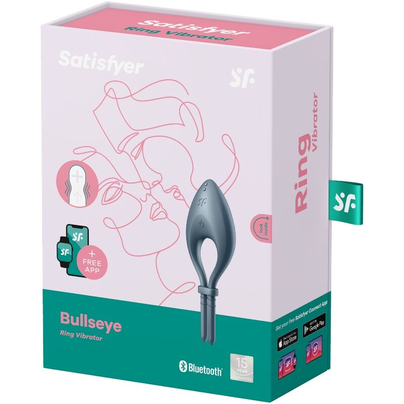 Satisfyer Bullseye Ring Vibrator - Grey - UABDSM