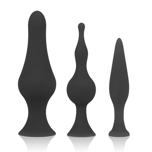 Ohmama Silicone Anal Plug Set - Black Ohmama Silicone Anal Plug Set - Black - UABDSM