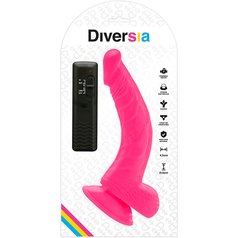 Diversia Flexible Vibrating Dildo 21.5 Cm - Purple - UABDSM