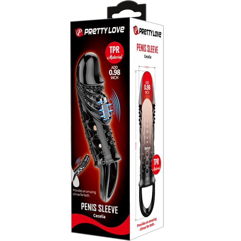 Pretty Love Cecelia Penis Sleeve Black - UABDSM