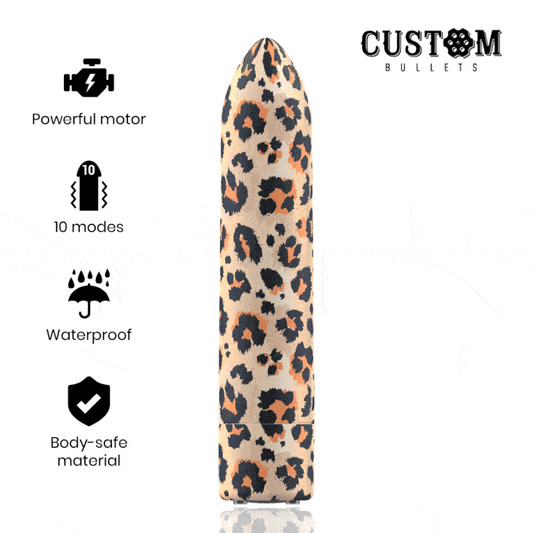 Custom Bullets Leopard Magnetic Bullet 10 Intensities Custom Bullets Leopard Magnetic Bullet 10 Intensities - UABDSM