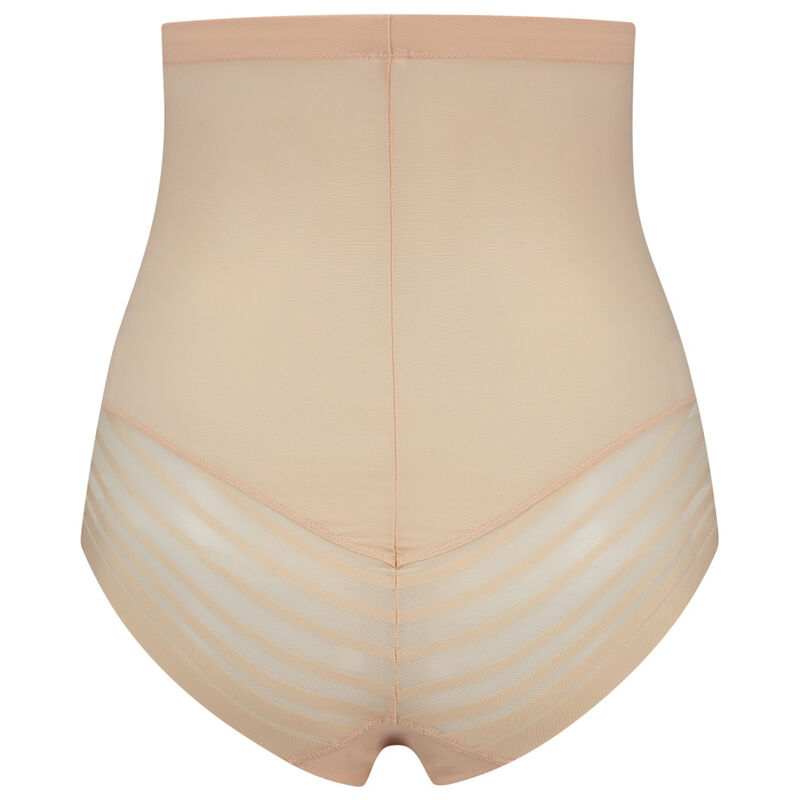 Byebra Powermesh High Waist Brief - Beige M - UABDSM
