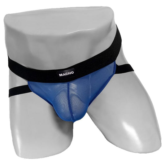 Macho Mx22nb Jockstrap - Blue Fishnet L/xl Macho Mx22nb Jockstrap - Blue Fishnet L/xl - UABDSM