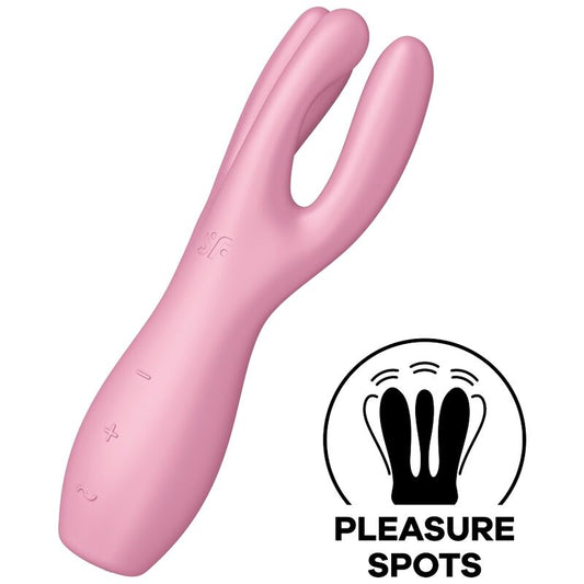 Satisfyer Threesome 3 Vibrator - Pink Satisfyer Threesome 3 Vibrator - Pink - UABDSM
