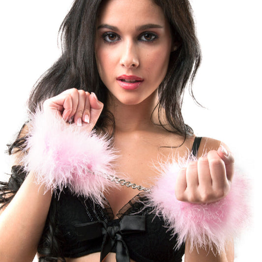 Secretplay Pink Marabou Handcuffs Secretplay Pink Marabou Handcuffs - UABDSM