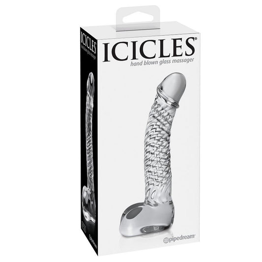 Icicles Number 61 Hand Blown Glass Massager - UABDSM