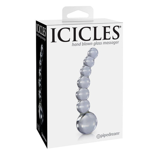 Icicles Number 66 Hand Blown Glass Massager - UABDSM