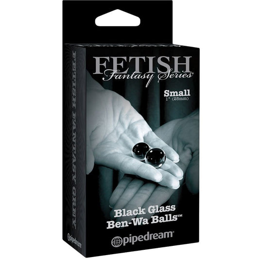Fetish Fantasy Limited Edition Small Black Glass Ben-wa Balls. Fetish Fantasy Limited Edition Small Black Glass Ben-wa Balls. - UABDSM