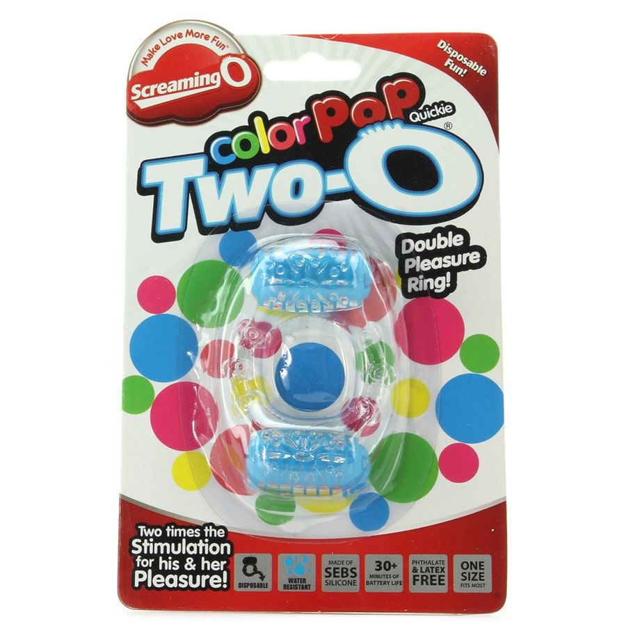 Screaming O Color Pop Two-o Cock Ring Blue - UABDSM