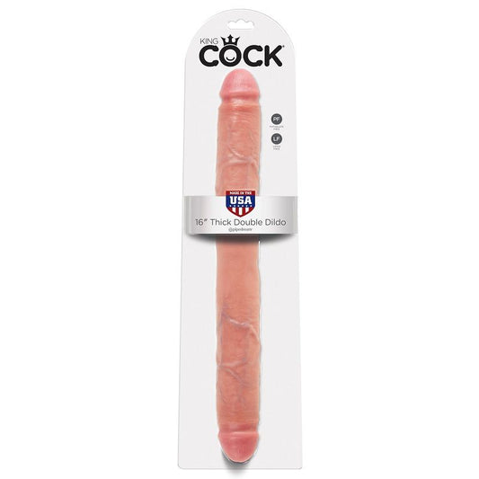 King Cock Thick Double Dildo Flesh 40.6 Cm King Cock Thick Double Dildo Flesh 40.6 Cm - UABDSM